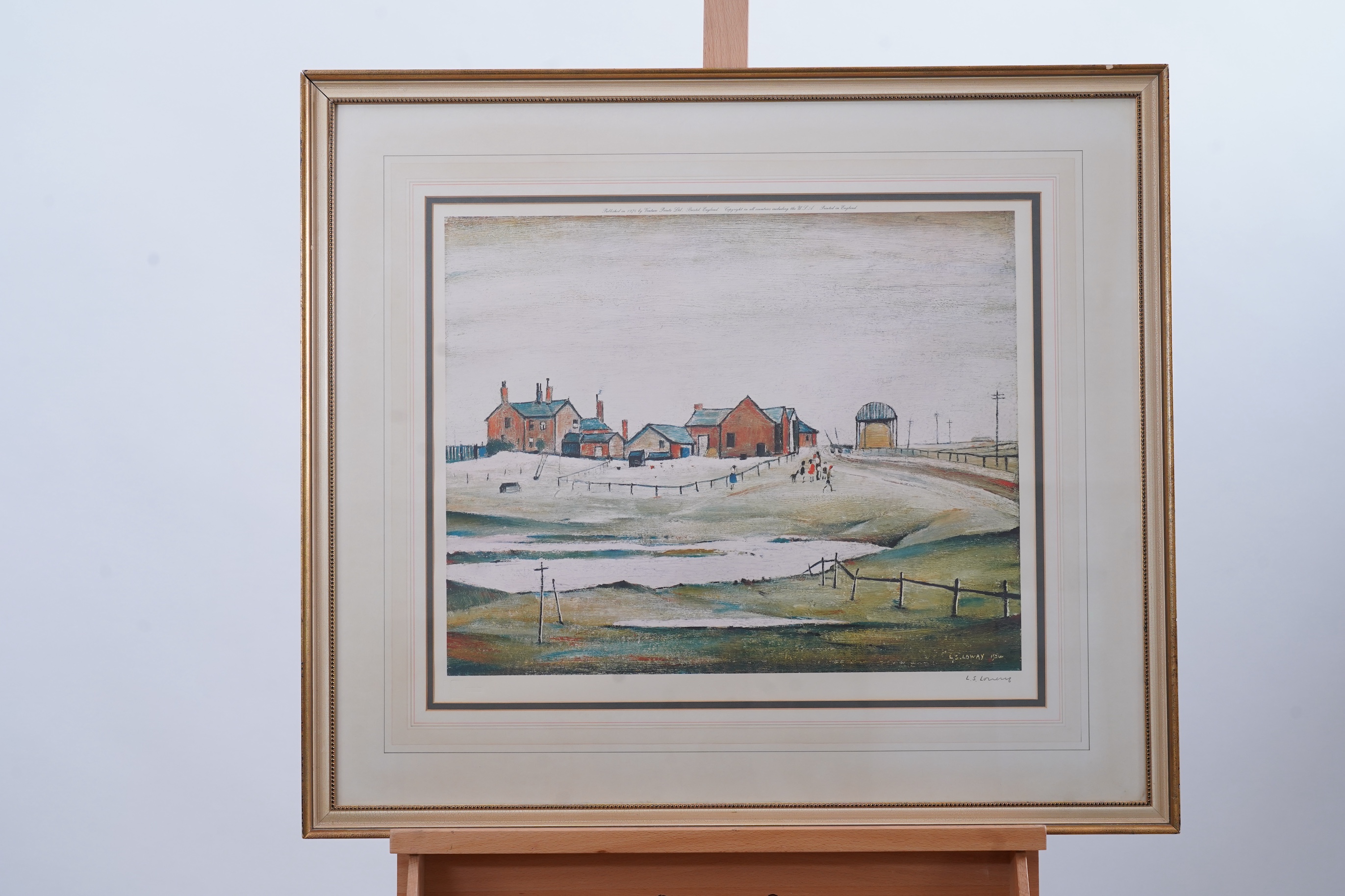 Laurence Stephen Lowry RBA, RA, 1887-1976, 'Landscape with Farm Buildings'